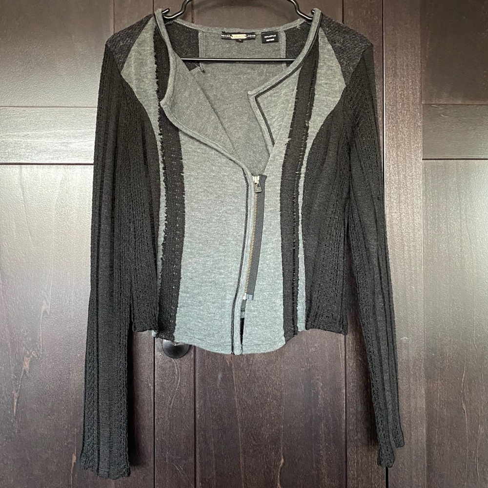 Miss Me Knit Zip Up Sweater